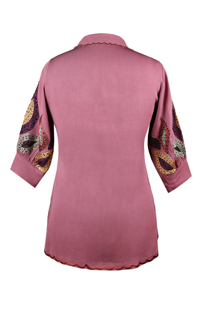 U-Cut Top - OLD ROSE