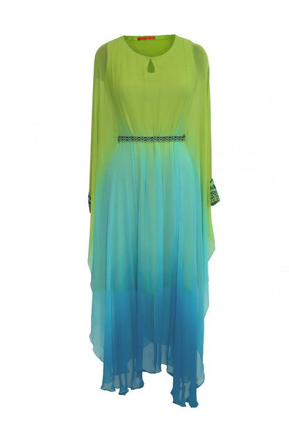 Ombré Chiffon Beaded Kaftan - MACAW