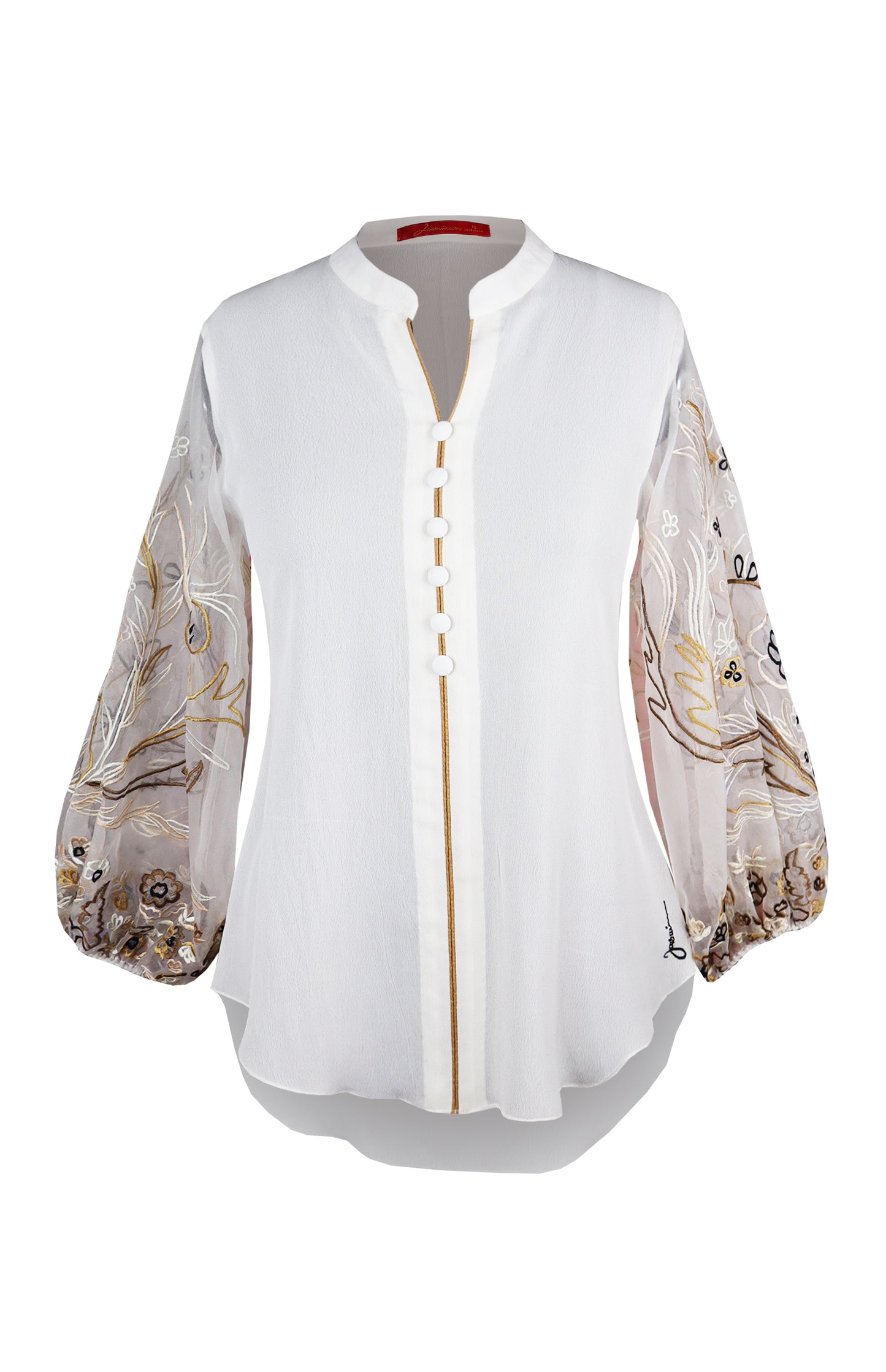 Balloon Sleeves Crepe Top