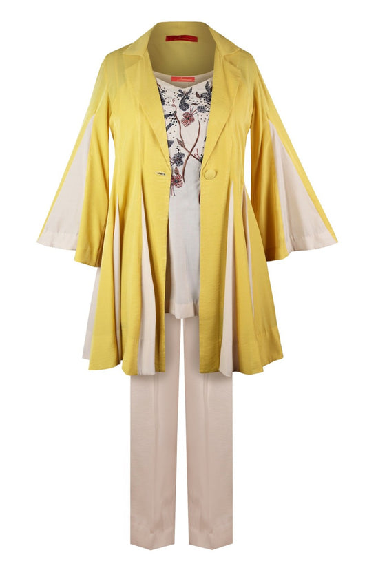 Godets Jacket Co-ord Set - YELLOW