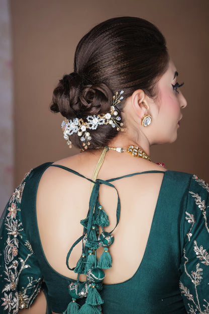 Zari Embroidery Lehnga Choli - BOTTLE GREEN