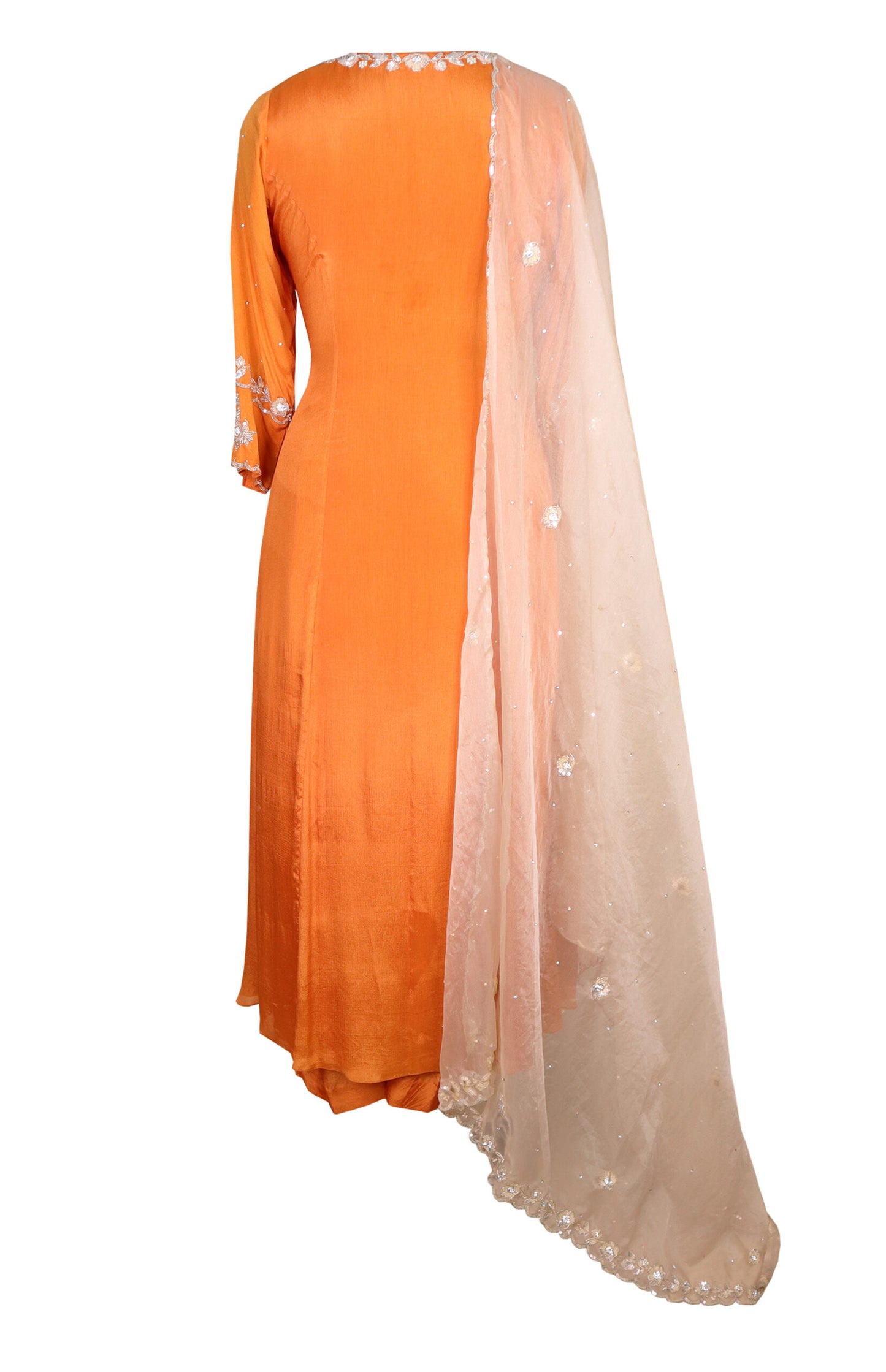 Chiffon Suit With Sequins Embroidery