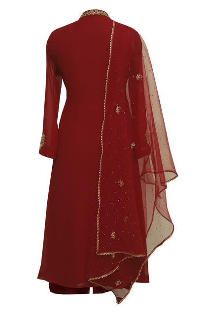 Georgette Suit With Zardozi Embroidery